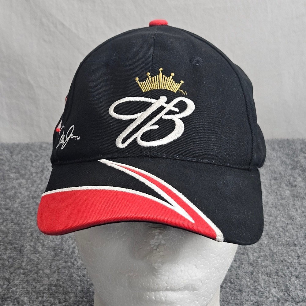 NASCAR Budweiser Hat Black Dale Earnhardt Jr Racing Cap Y2K Winners Circle
